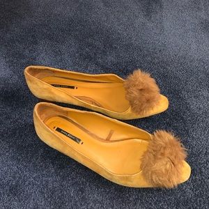 Zara Basic Flats with Pom Pom